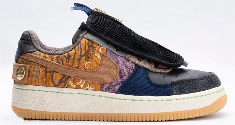Nike Air Force 1 Low Travis Scott Cactus Jack Fossil de 2019