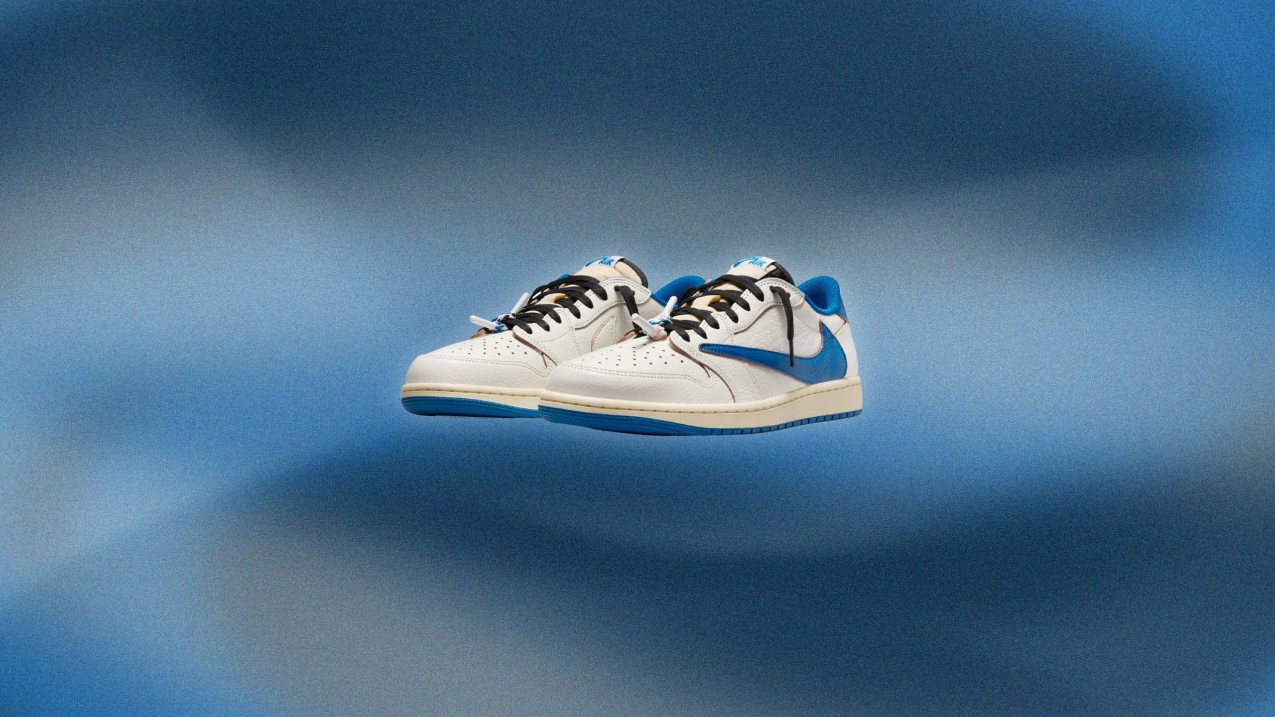 Fragment Design Travis Scott Air Jordan 1 Low Military Blue de 2025