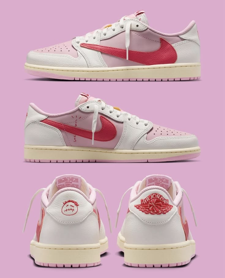 Air Jordan 1 Low OG Travis Scott Shy Pink e Tropical Pink do Pink Pack de 2026